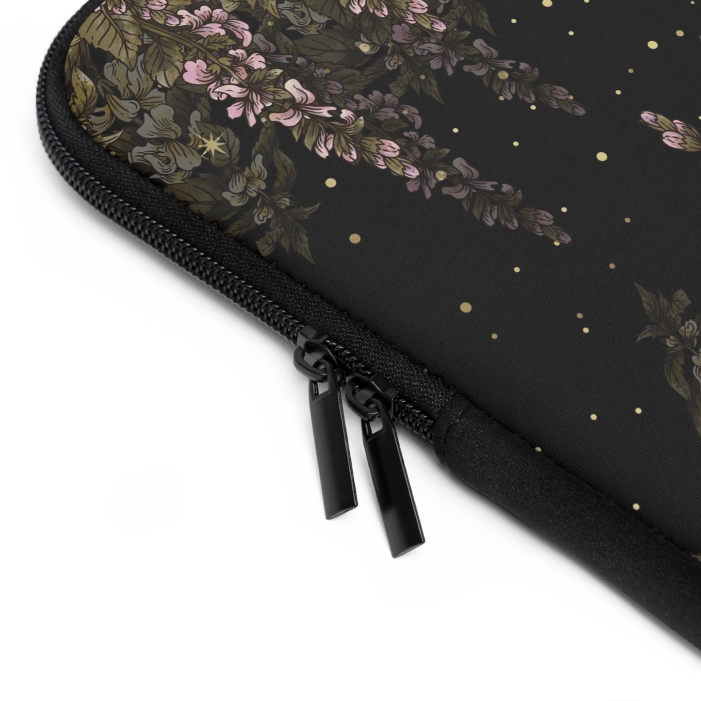 Foxglove flowers moon phase laptop sleeve travel case |Sense Forest