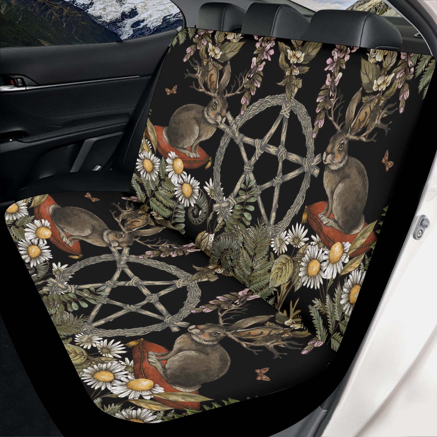 Cottagecore Wicca rabbit Car Seat Cover Set
