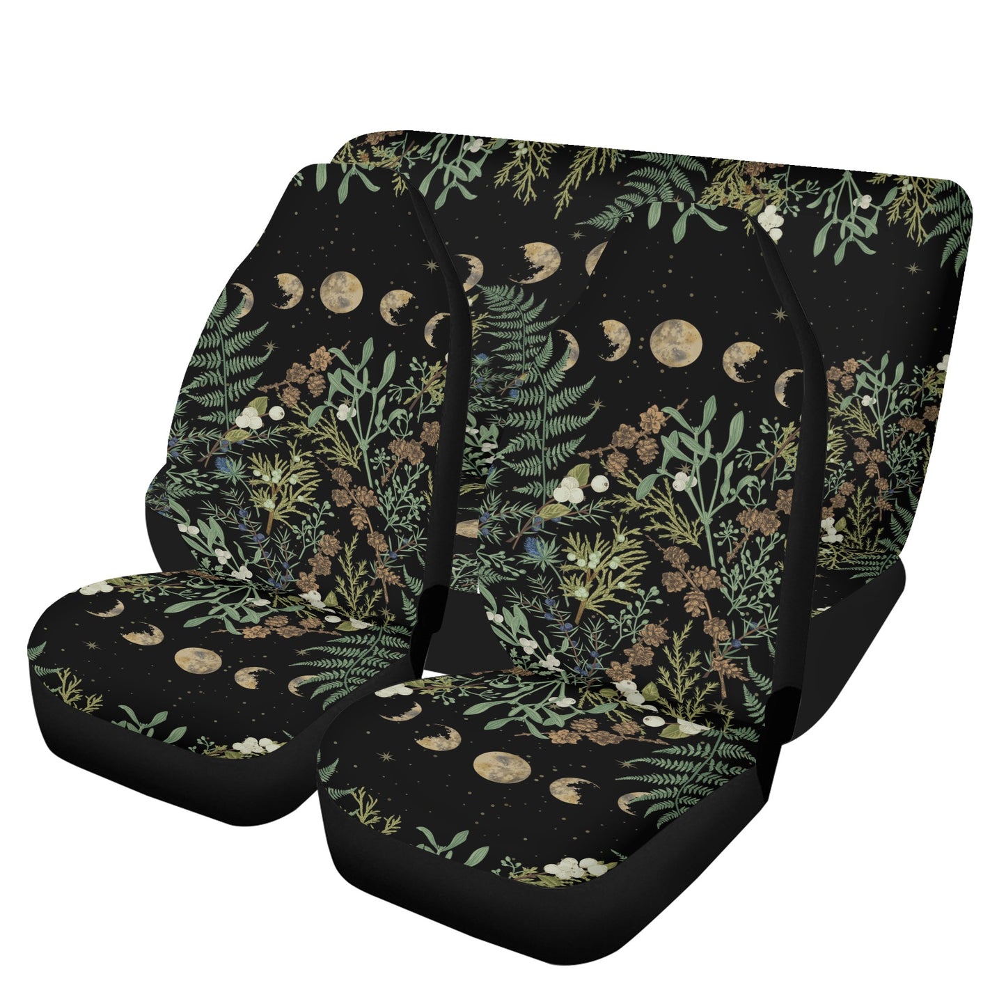 Pine Fern Forest Witchy Car Seat Cover Set | Sense Forest