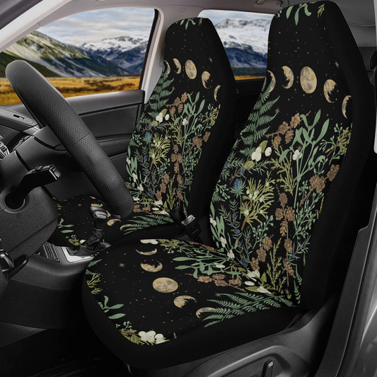 Forest Moon Phase Witchy Car Seat Cover Decor Set