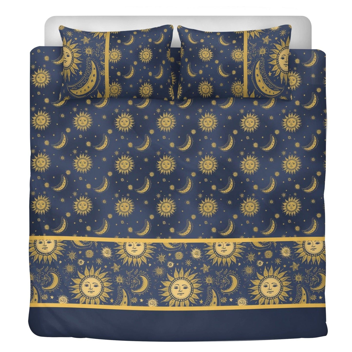 Whimsigoth Celestial Sun Moon Stars 3 Pcs Beddings