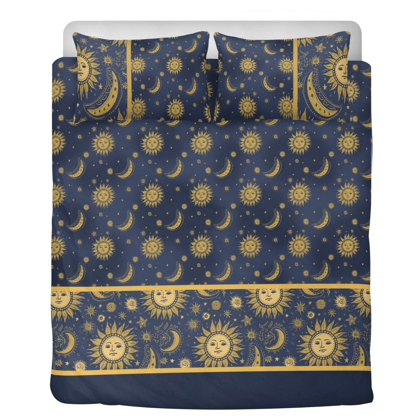 Whimsigoth Celestial Sun Moon Stars 3 Pcs Beddings