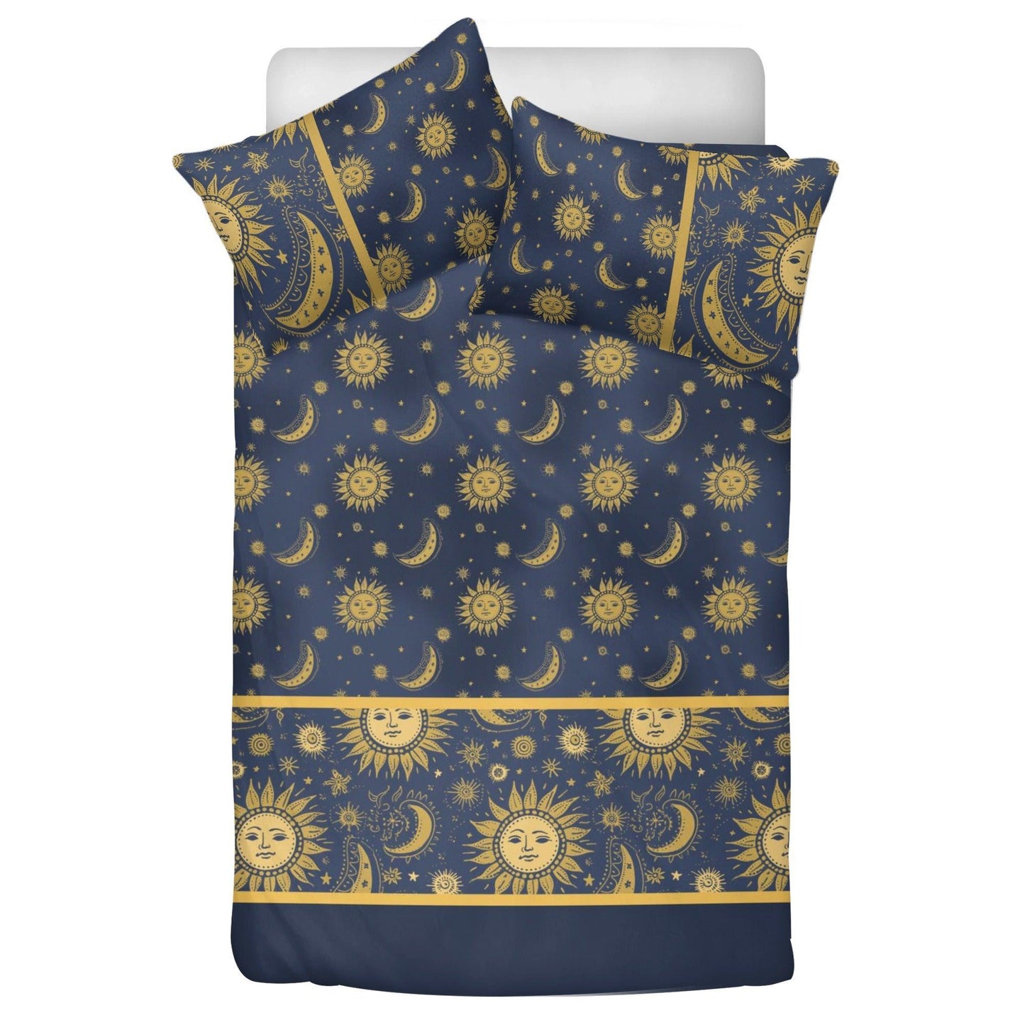Whimsigoth Celestial Sun Moon Stars 3 Pcs Beddings