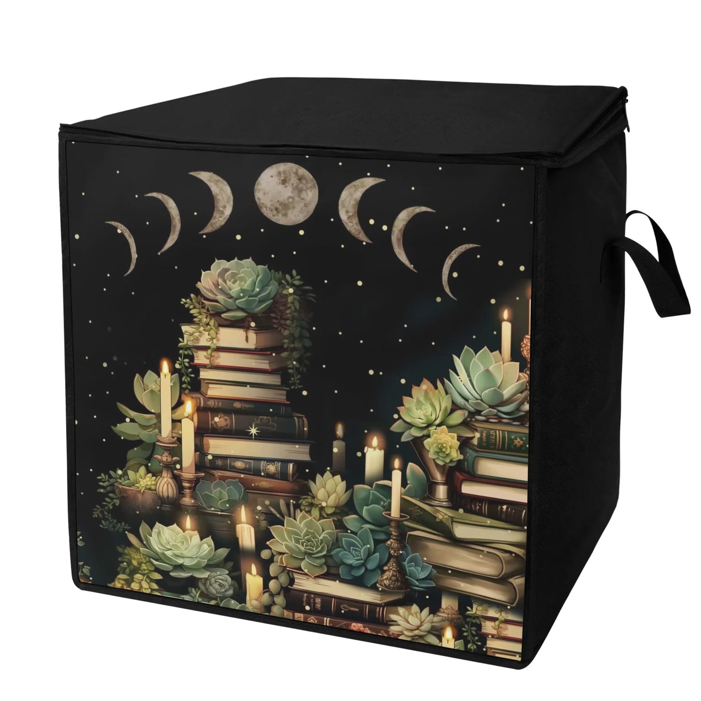 Moon night Books forest reader's Bedding Storage Box Bag