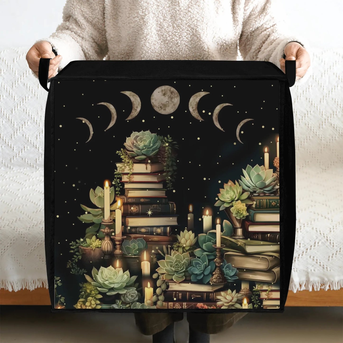 Moon night Books forest reader's Bedding Storage Box Bag