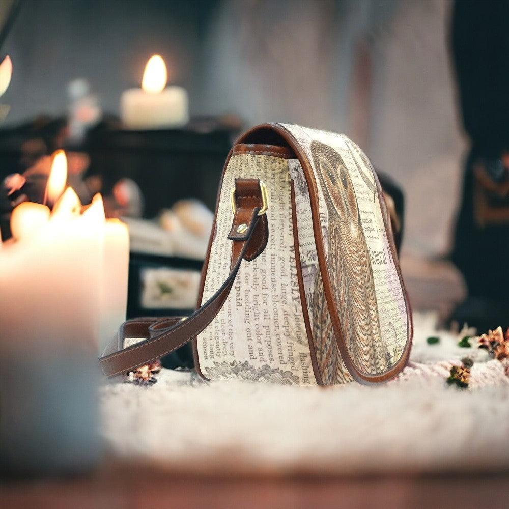 Retro Owl canvas saddle Saddle Bag | Sense Forest