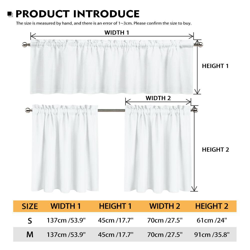 Kawaii Strawberry cottagecore Kitchen Curtain Valance Tiers Set | Sense Forest