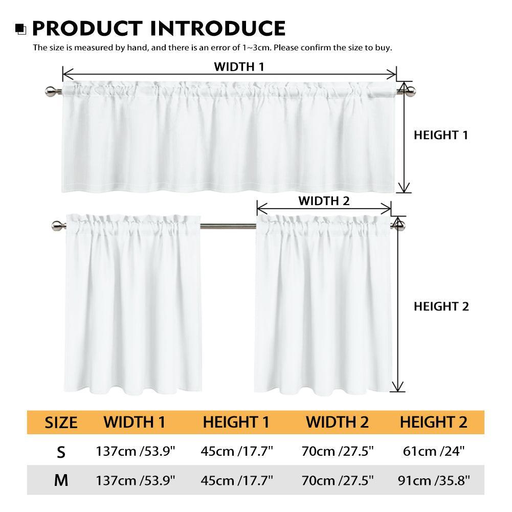 Cottagecore ladybug Kitchen Curtain Valance and Tiers Set | Sense Forest