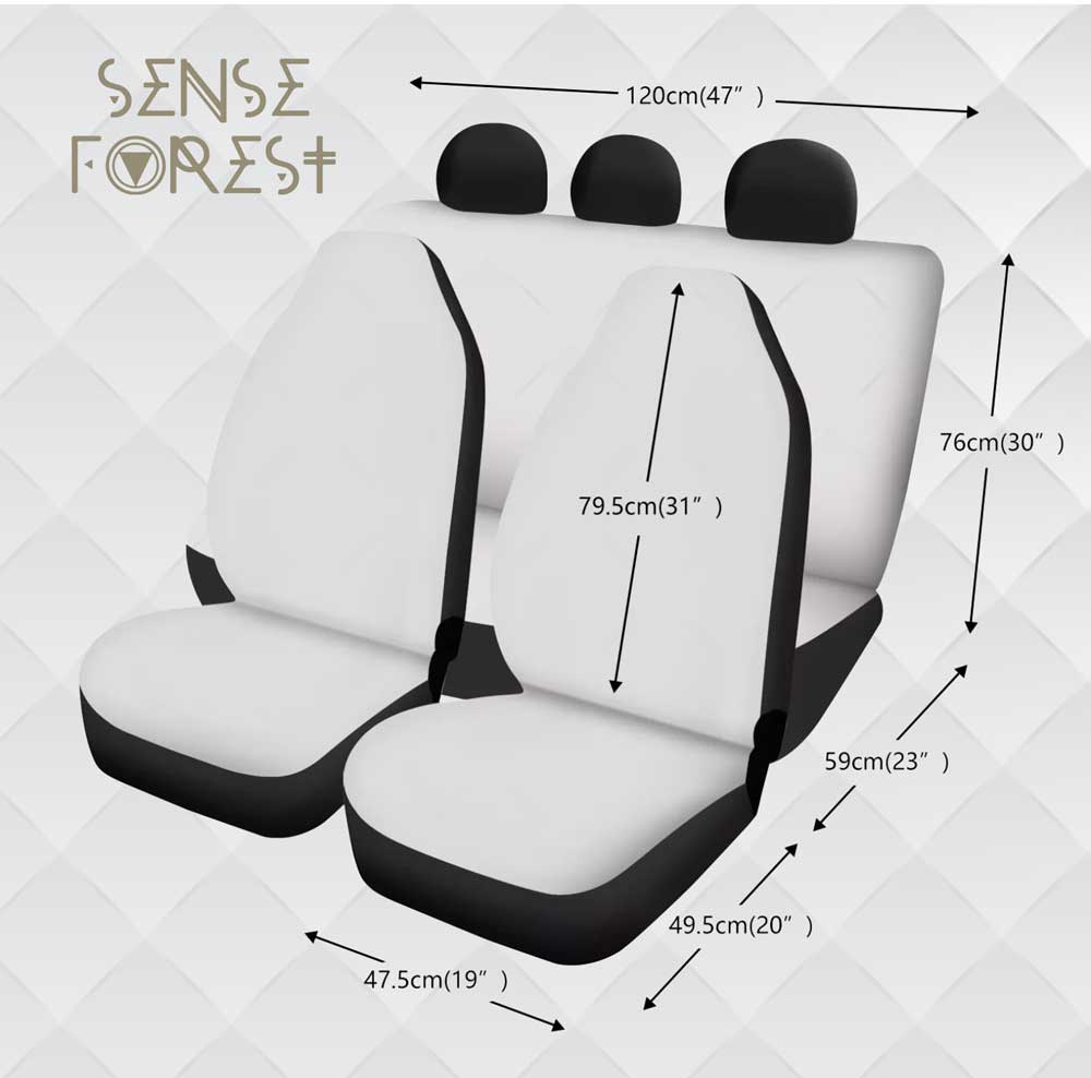 Dark mushroom Forest Watercolor Front Back car seat covers | Sense Forest