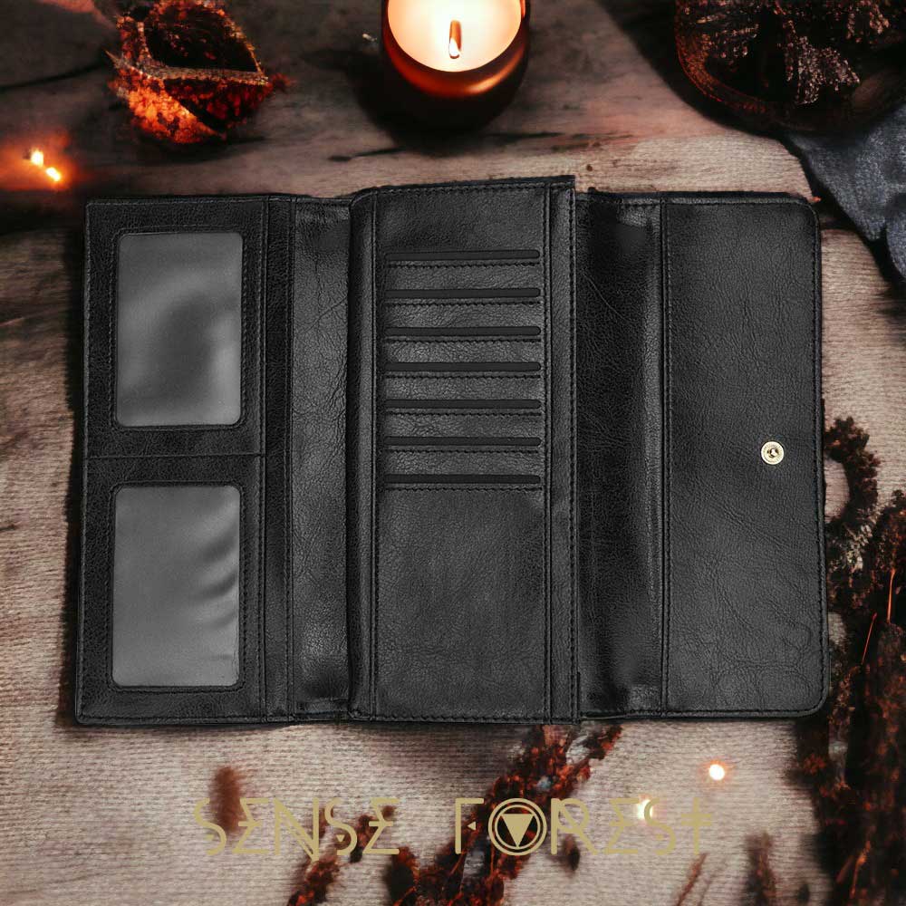 Medieval Stained Glass Bat Satchel Bag and Wallet Set | Sense Forest