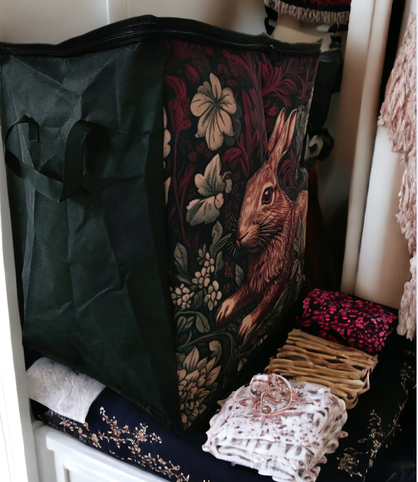 Whimsical Fern Moon Starry Night Duvet Bedding Storage Boxy Bag