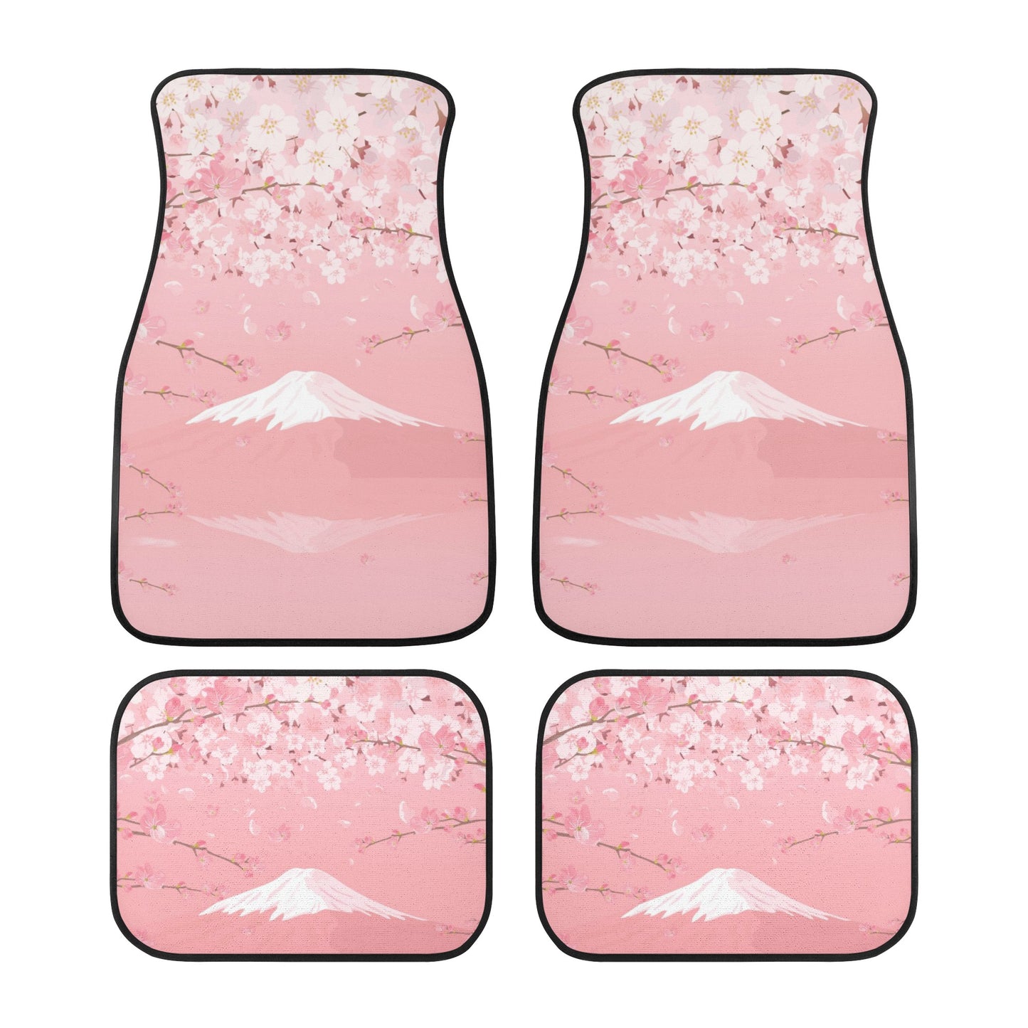 Pink Fuji Cherry Back and Front Car Floor Mats