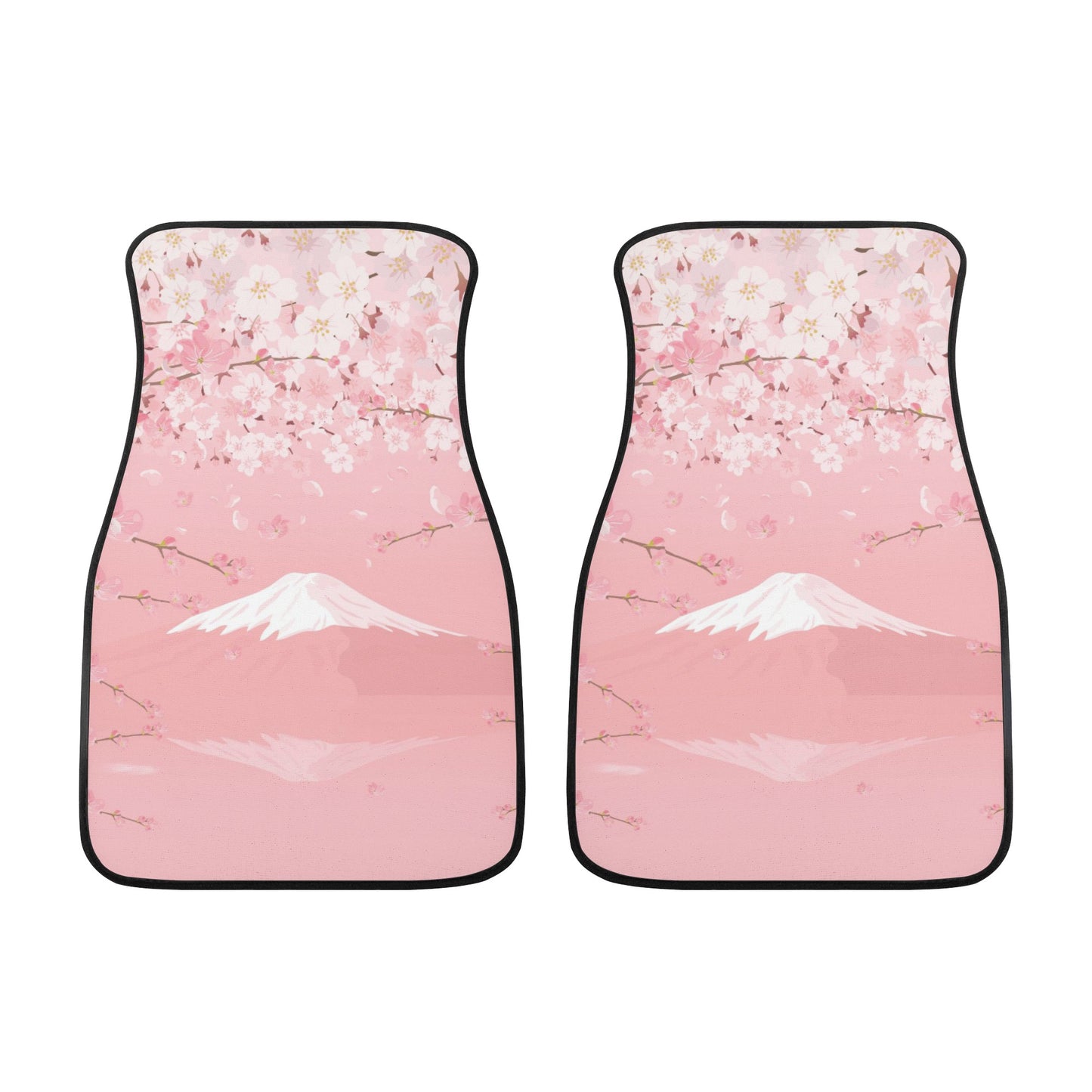 Pink Fuji Cherry Back and Front Car Floor Mats