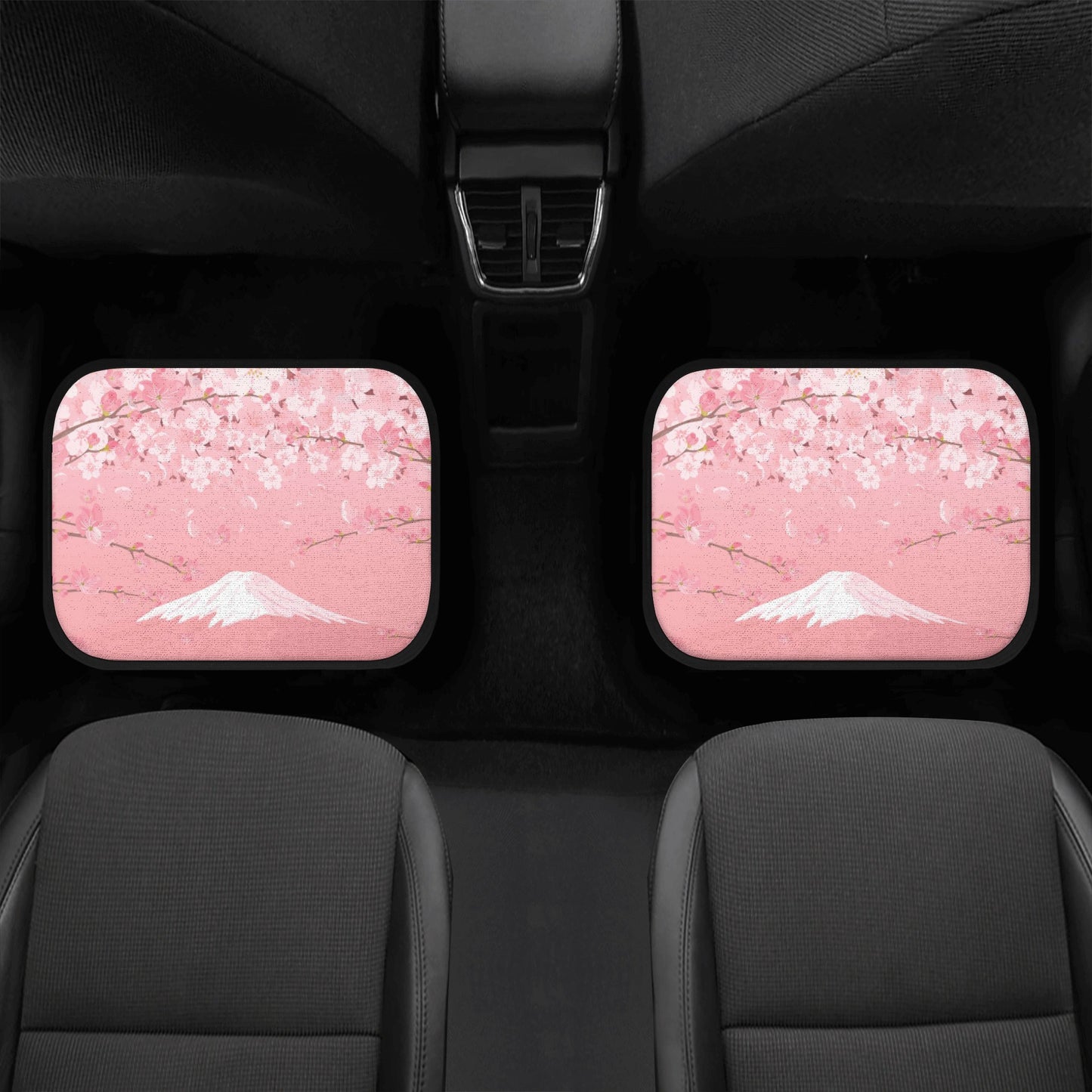Pink Fuji Cherry Back and Front Car Floor Mats