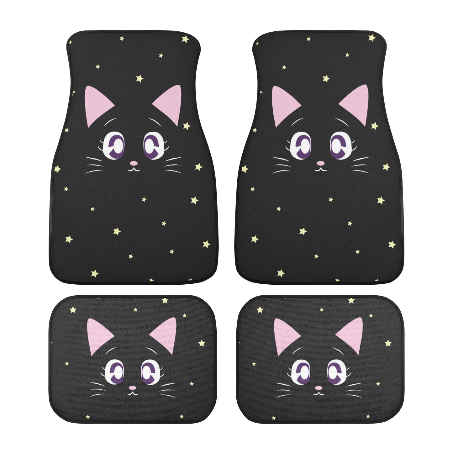 Kawaii Back cat twinkle stars Car Floor Mats