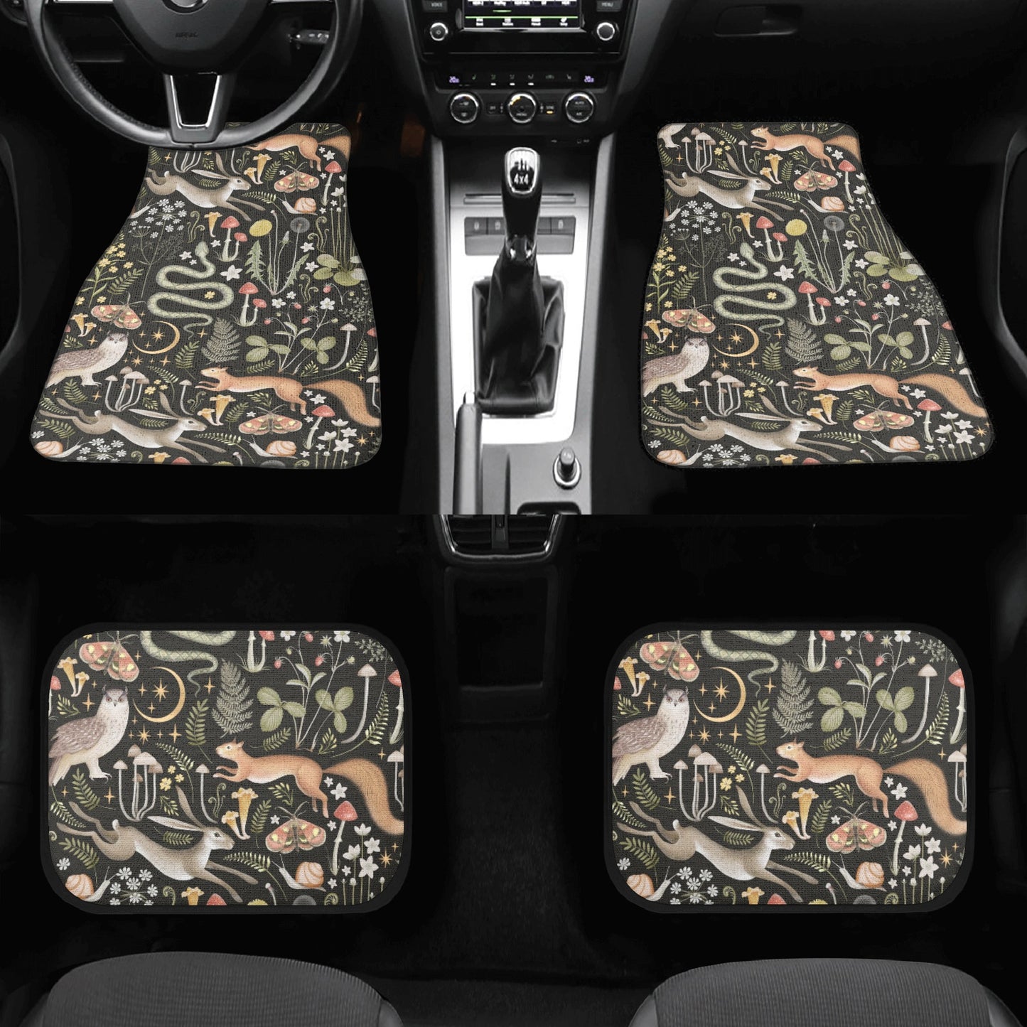 Forest Animals Back and Front Car Floor Mats