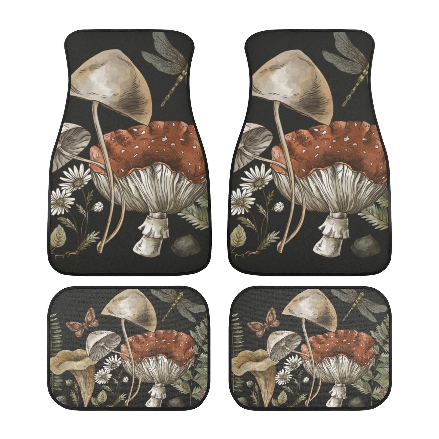 Magic mushroom Forest Back and Front Car Floor Mats