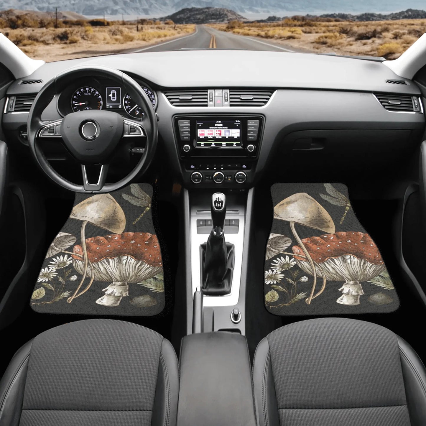 Magic mushroom Forest Back and Front Car Floor Mats