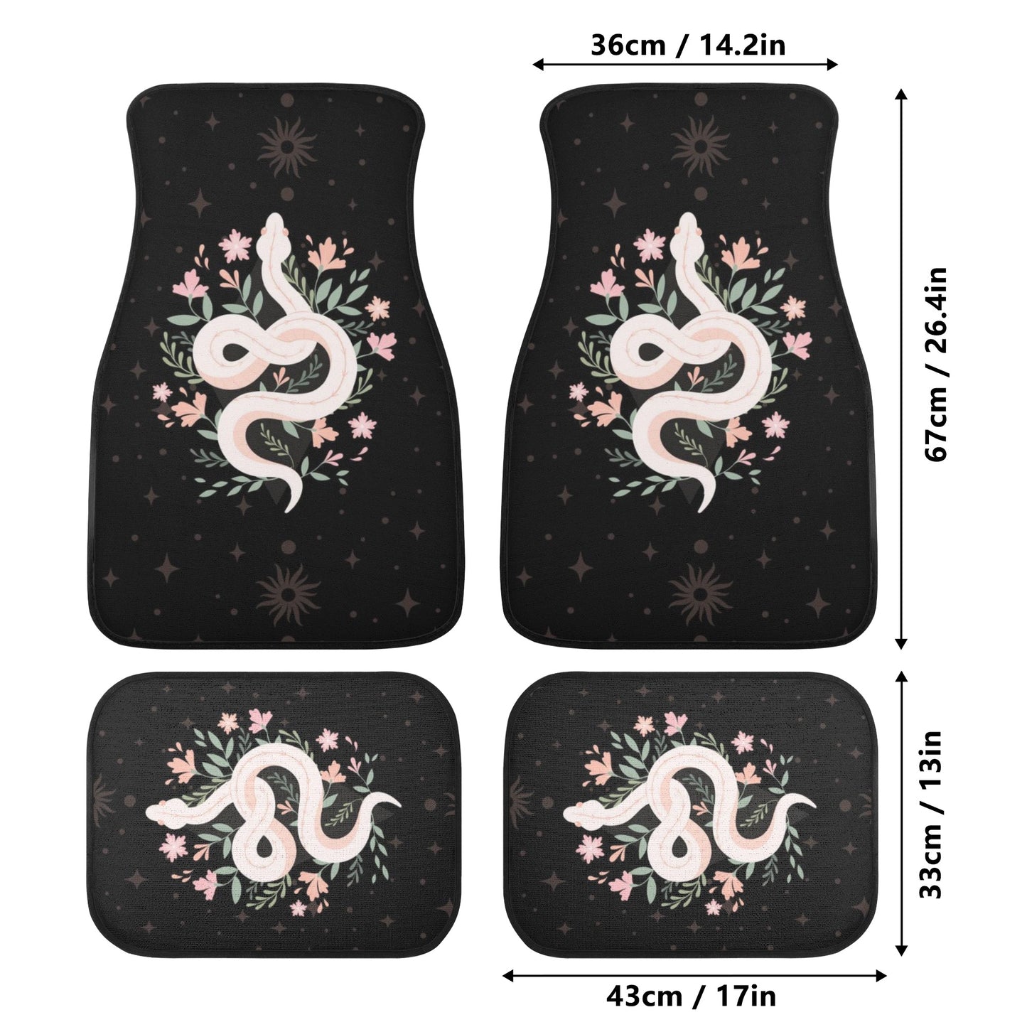 Boho Snake Back and Front Car Floor Mats