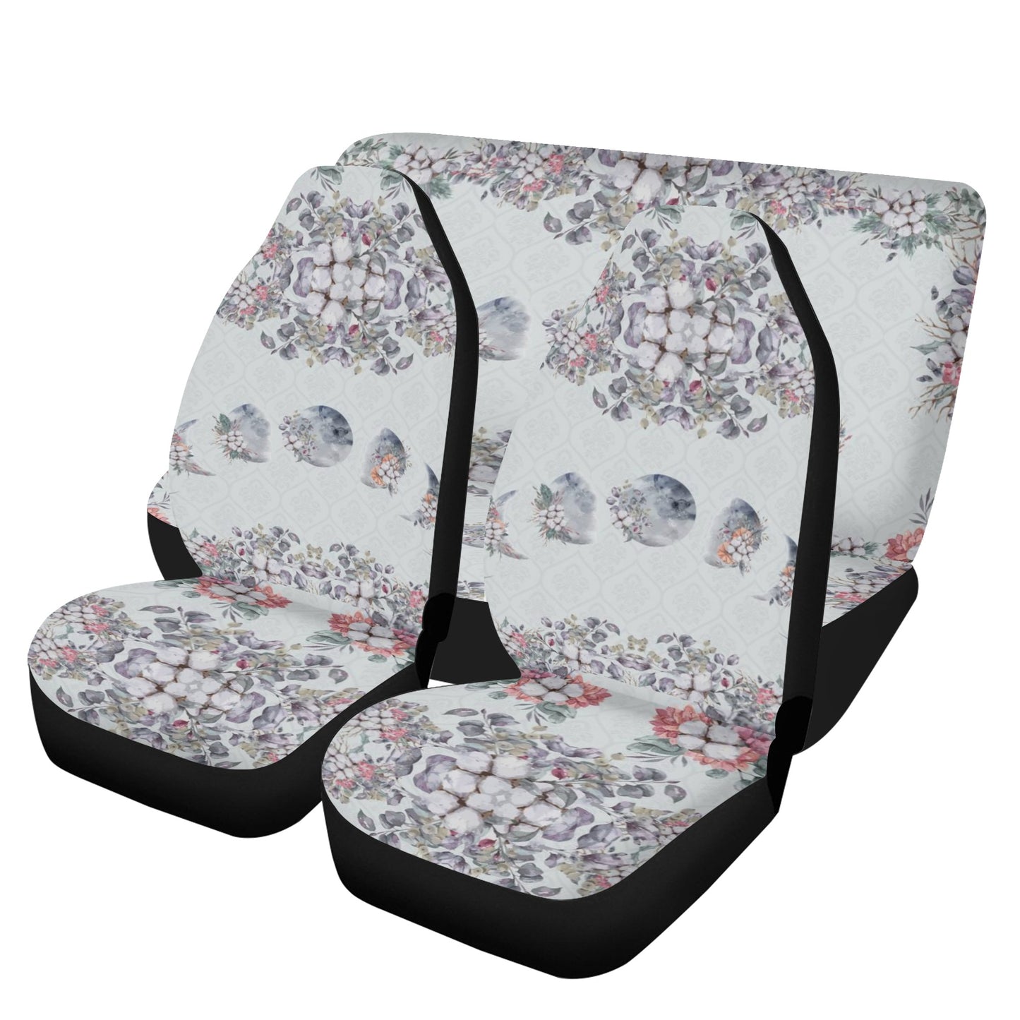 Cotton Floral Moon Phase Car Seat Cover Set