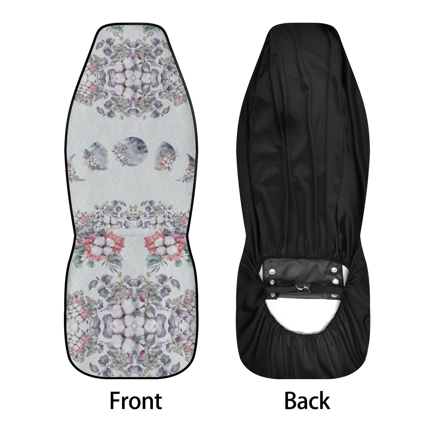 Cotton Floral Moon Phase Car Seat Cover Set