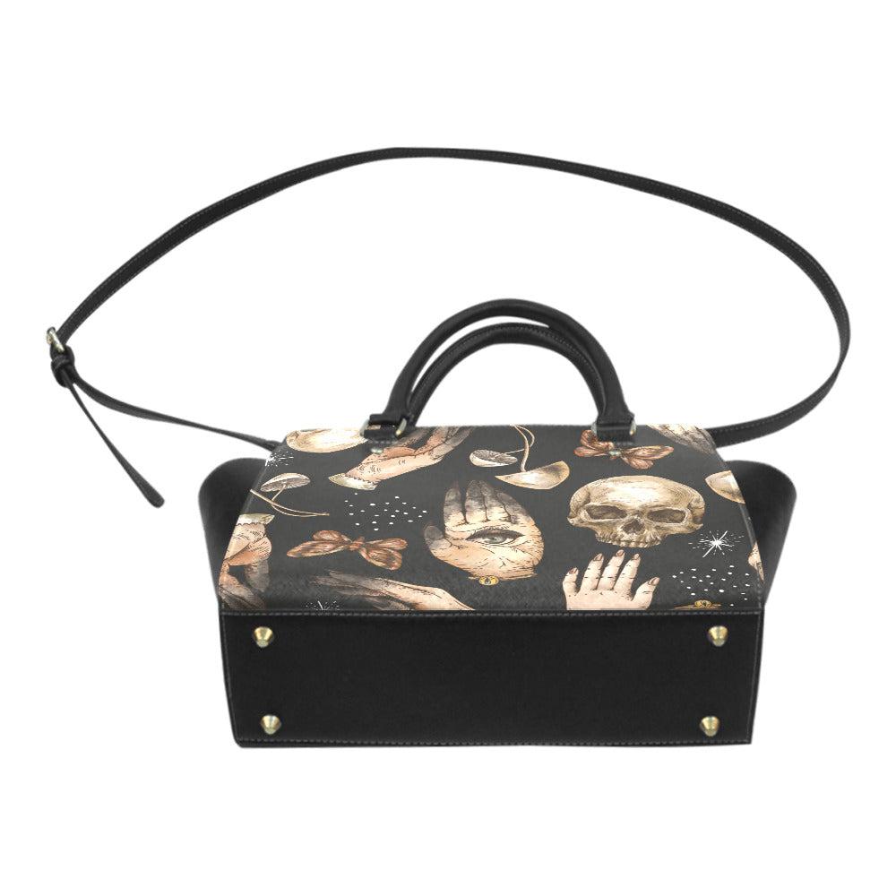 Mushroom skull Witch premium Classic Trapeze handbag with strap