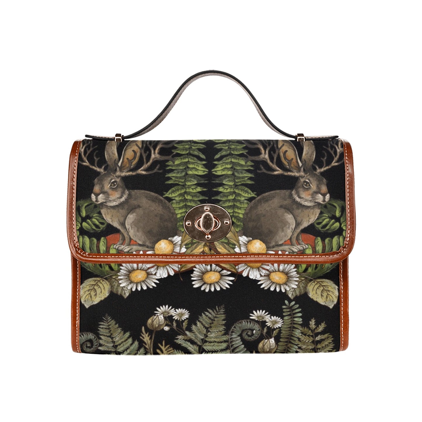 a Cottagecore Forest witch Pagan Ostara Canvas Satchel bag by sense forest