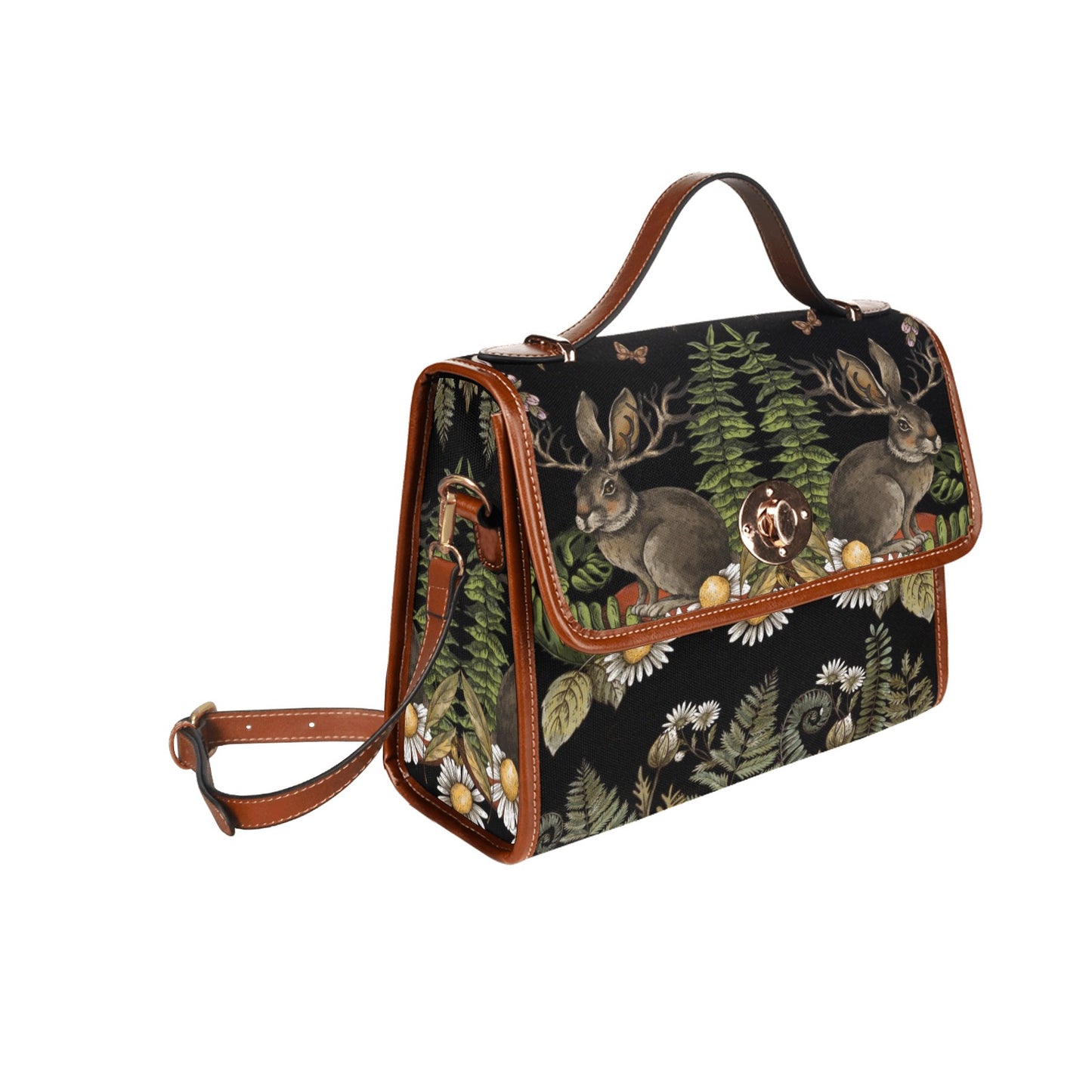 a Cottagecore Forest witch Pagan Ostara Canvas Satchel bag by sense forest