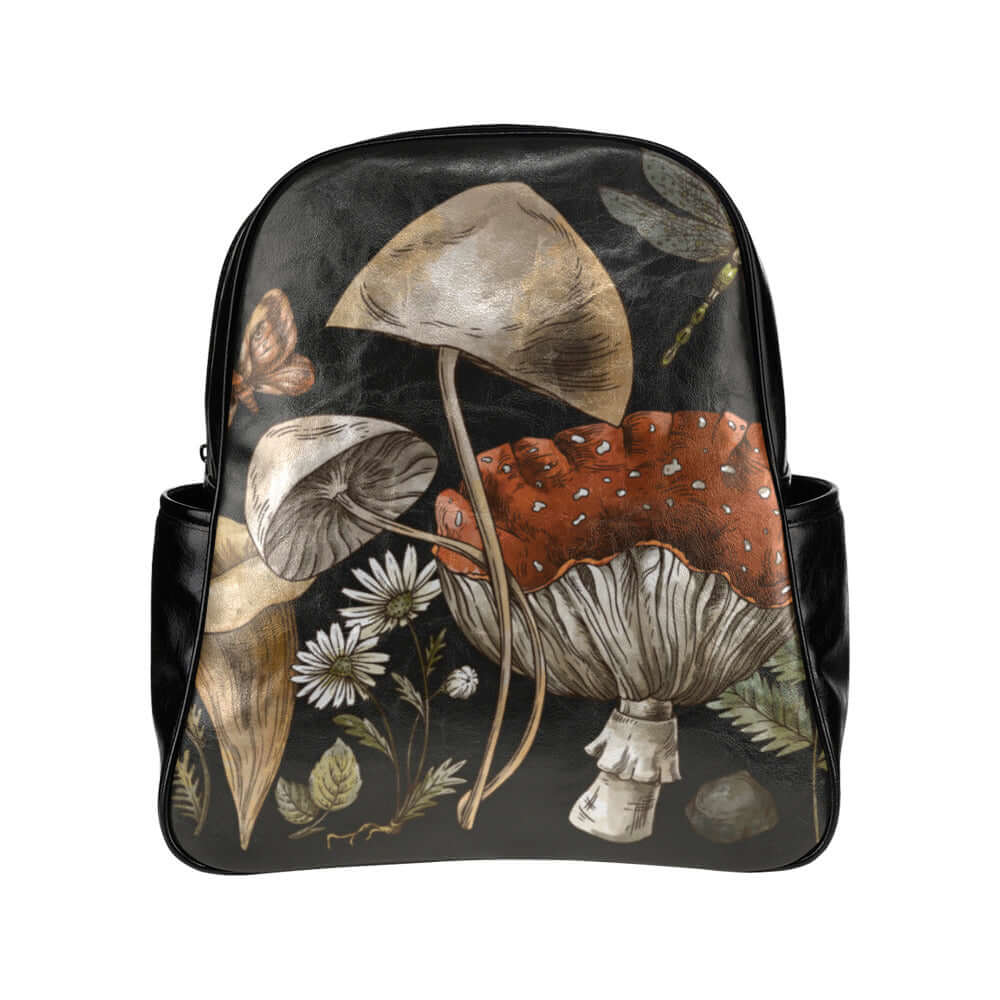 Forest Witch Mushroom Vegan Leather Backpack
