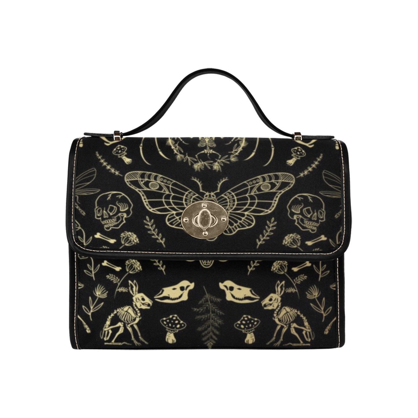 Animal bone black SATCHEL BAG All Over Print Canvas Bag