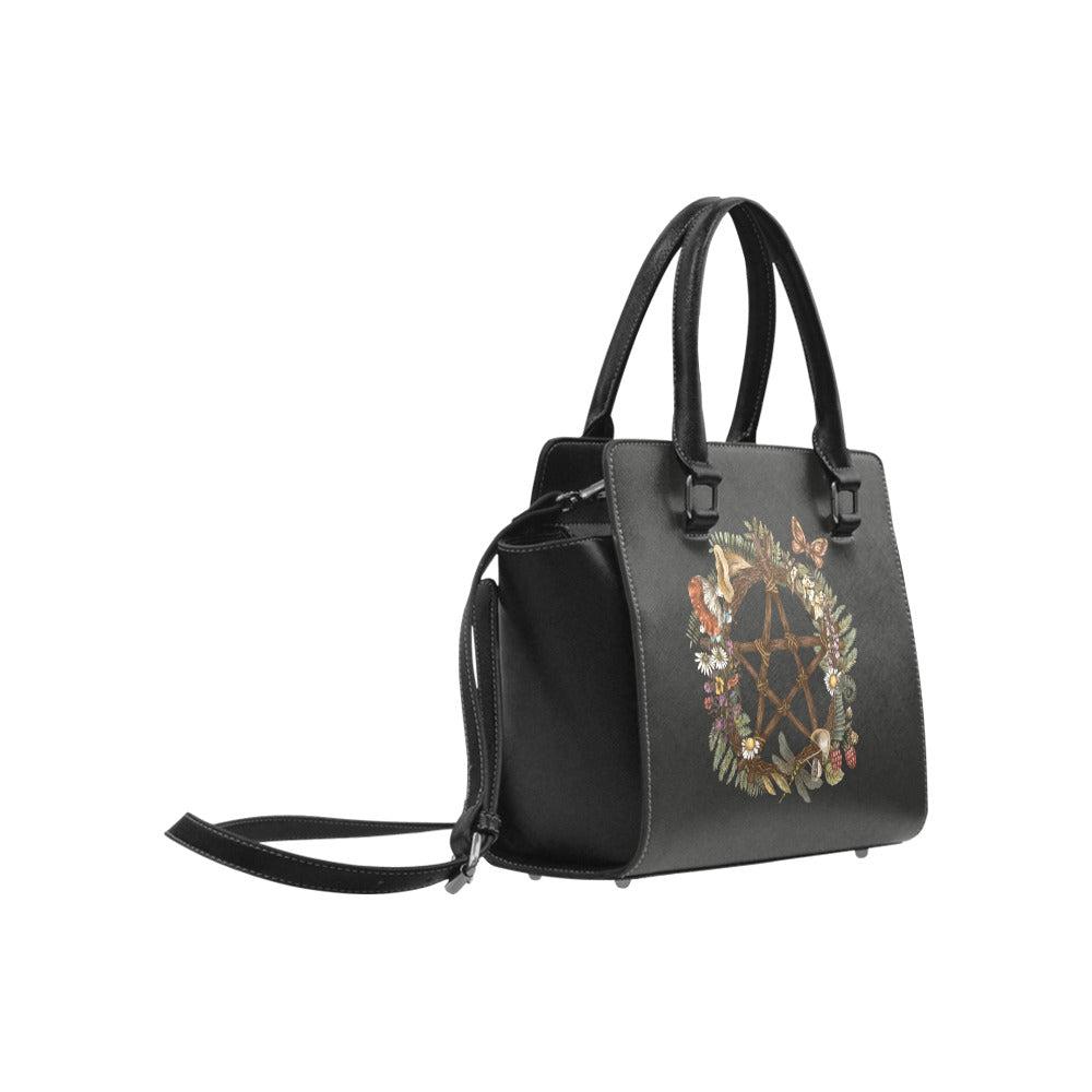 Wicca Pentagram Forest Witch premium Classic Trapeze handbag with strap