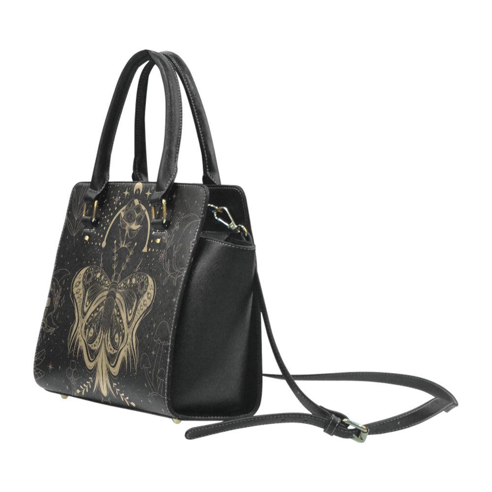 Lotus Moth Witch premium Classic Trapeze handbag with strap