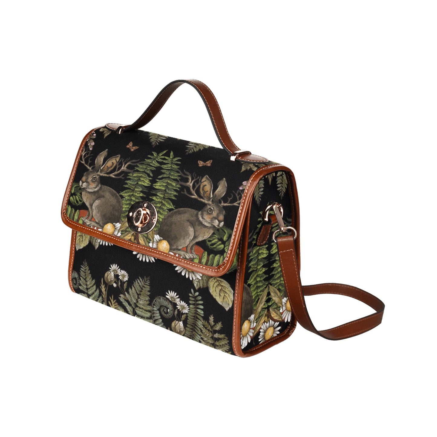 a Cottagecore Forest witch Pagan Ostara Canvas Satchel bag by sense forest