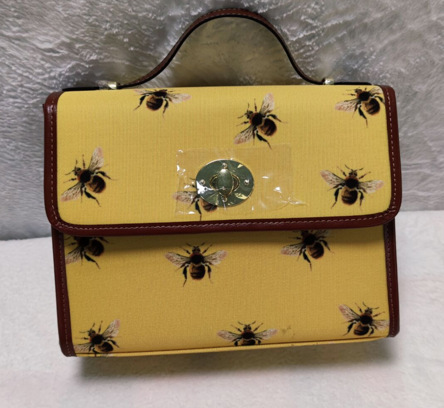 Honey Bees Cottagecore Canvas satchel Bag