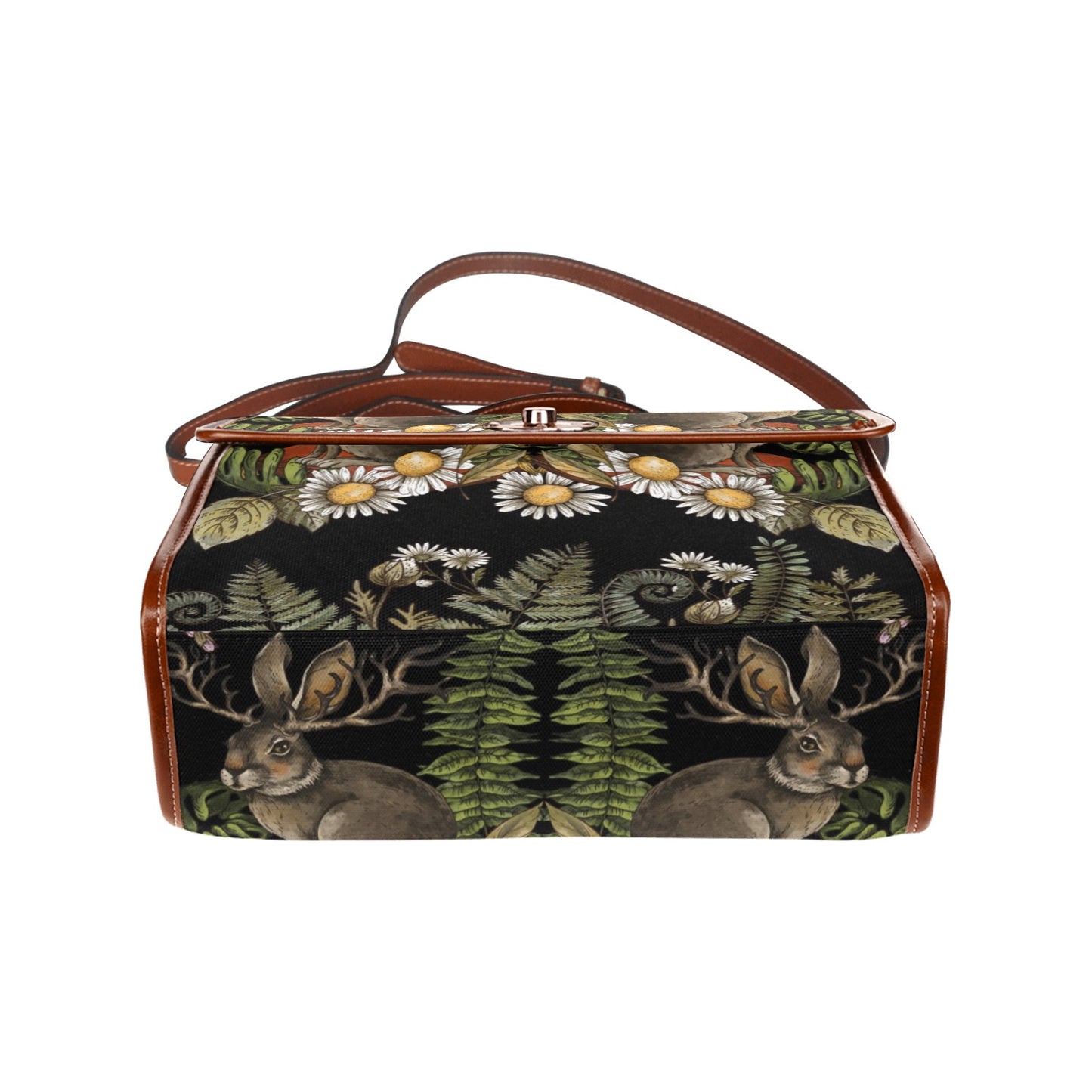 a Cottagecore Forest witch Pagan Ostara Canvas Satchel bag by sense forest