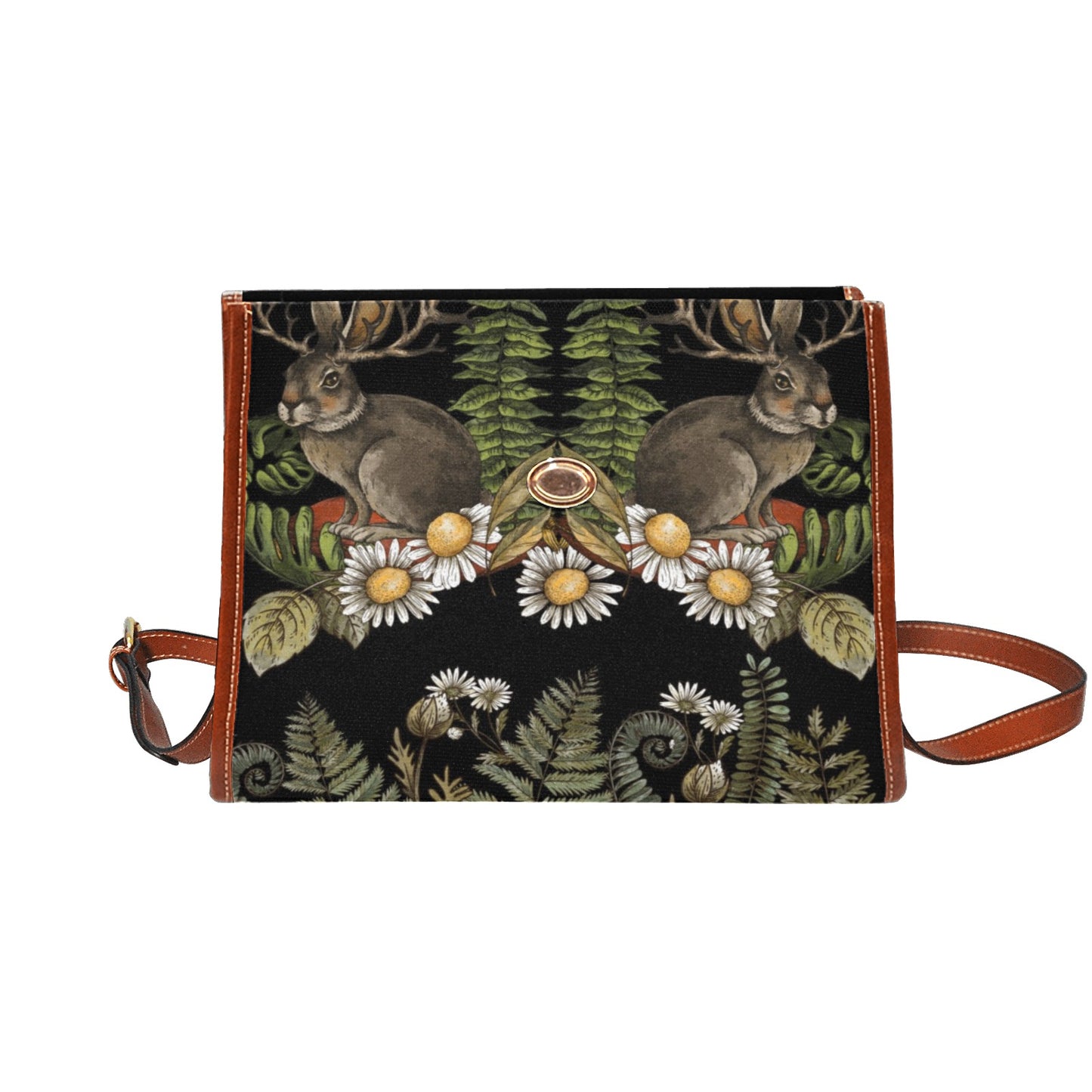 a Cottagecore Forest witch Pagan Ostara Canvas Satchel bag by sense forest