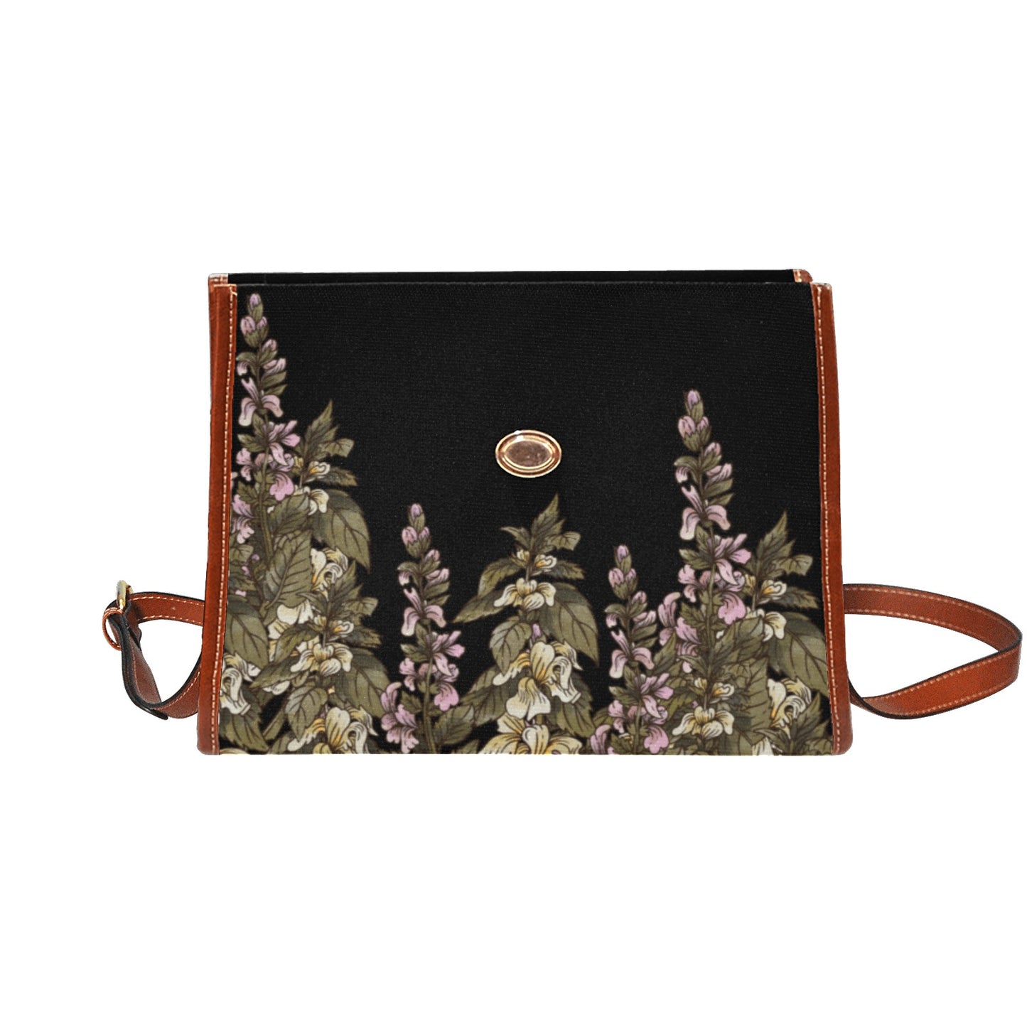 a Forest witch Fern Pentagram cottagecore Canvas satchel bag by senes forest
