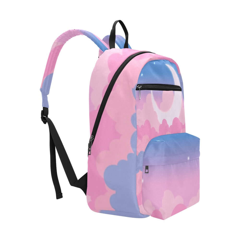 Kawaii Pink Pastel sky big moon backpack Travel Backpack(Large Capacity)