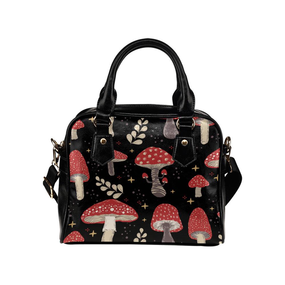 Kawaii Amanita mushroom bowler Shoulder Handbag with strap - sense forest