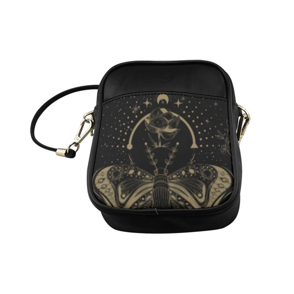 Lotus moon mini witch Sling Bag - sense forest