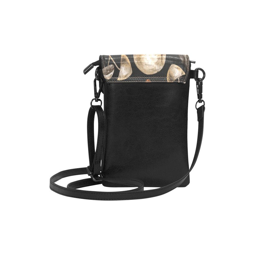 Witchcraft phone purse Vegan Leather Cell Phone mini sling - sense forest