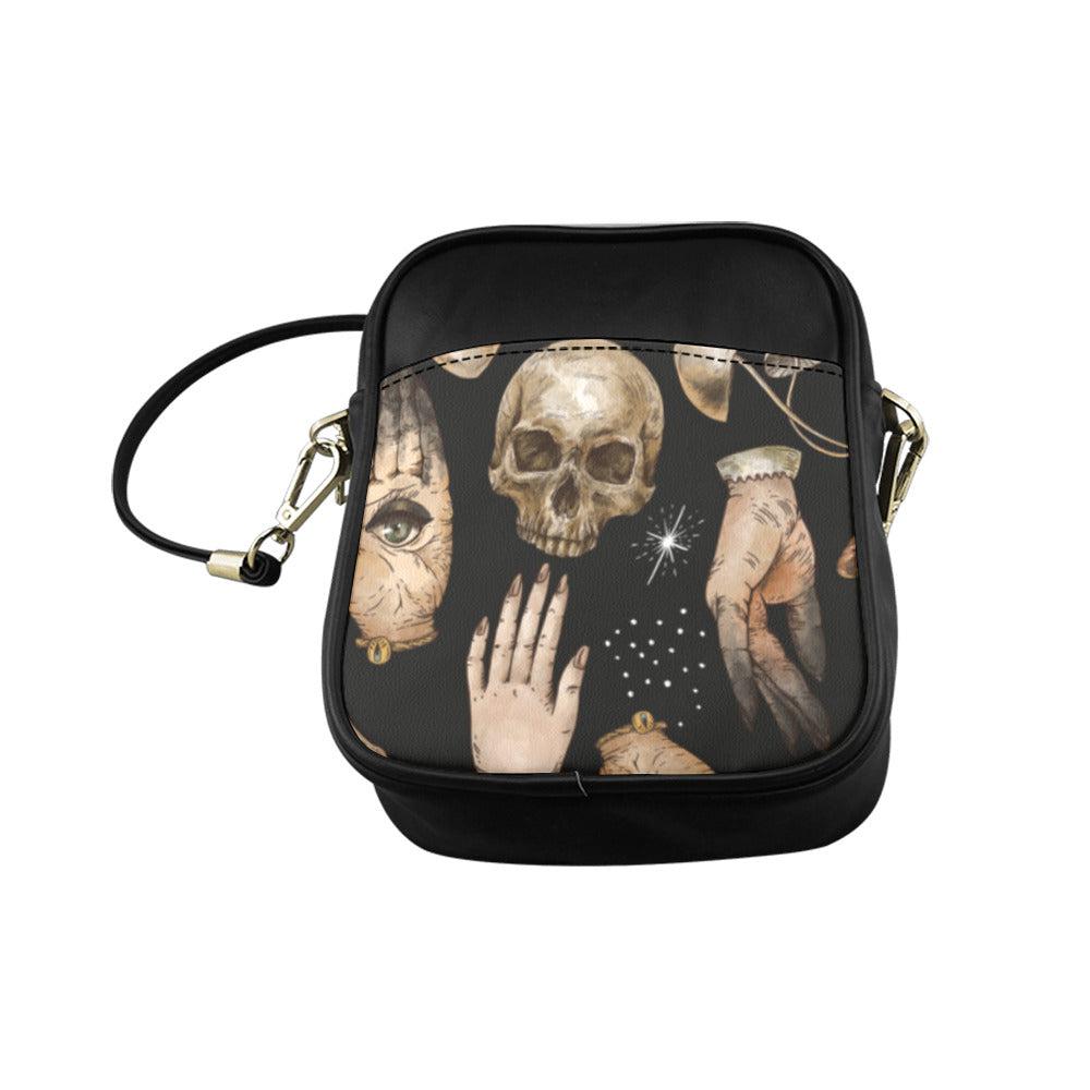 Witchcraft Vegan leather mini sling bag - sense forest