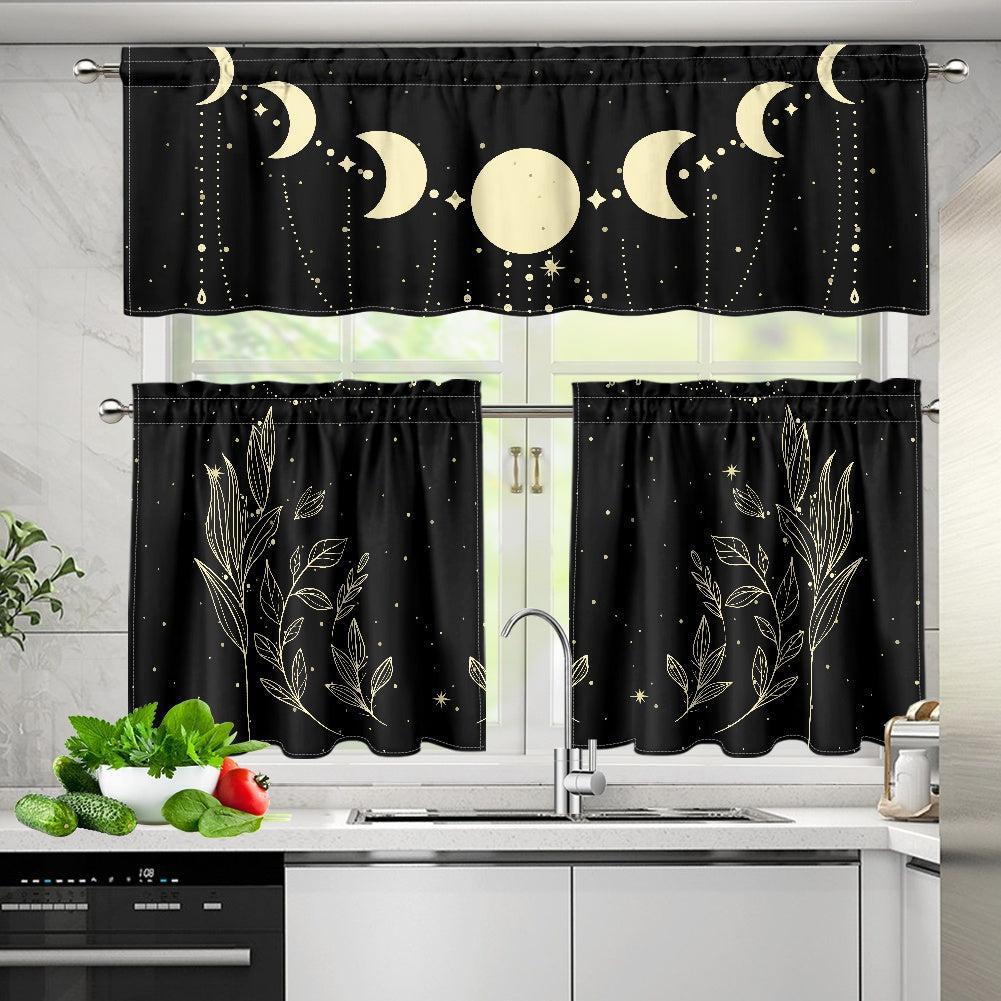1030 Kitchen Curtain Valance and Tiers Set - sense forest