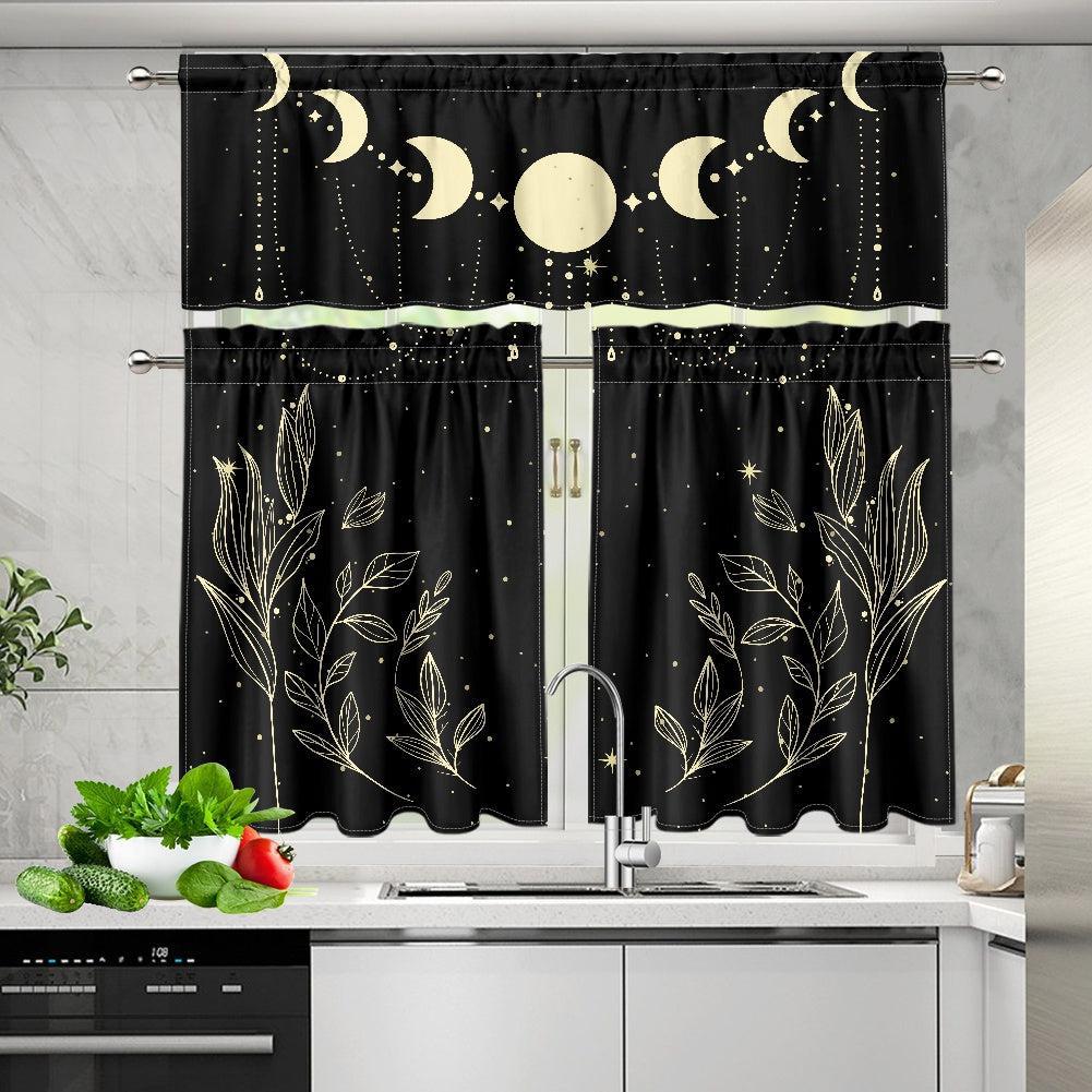 1030 Kitchen Curtain Valance and Tiers Set - sense forest