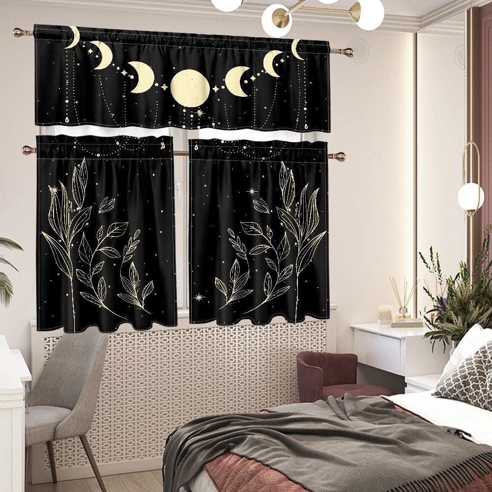1030 Kitchen Curtain Valance and Tiers Set - sense forest