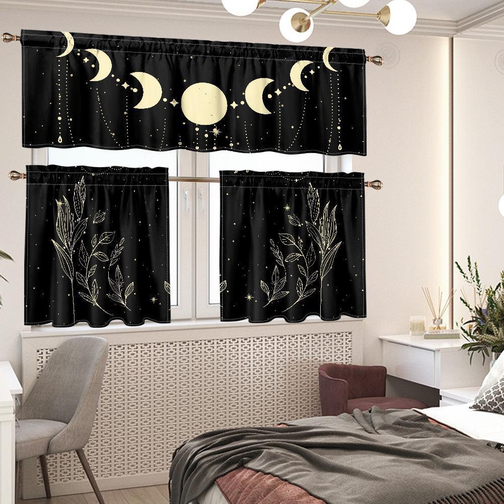 1030 Kitchen Curtain Valance and Tiers Set - sense forest