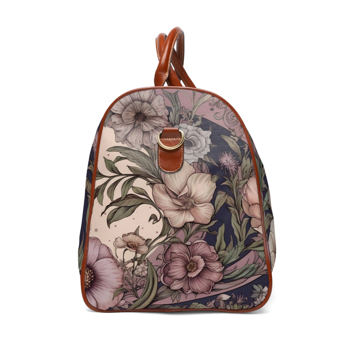 Purple poppies wildflower Cottagecore Travel Duffle Bag | Sense Forest
