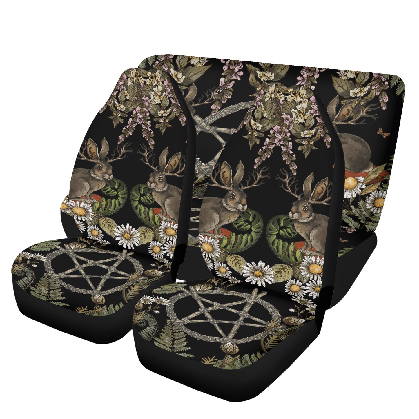 Cottagecore Wicca rabbit Car Seat Cover Set