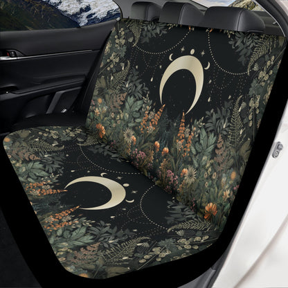 Lush Forest moon phase witchy cottagecore back car seat cover