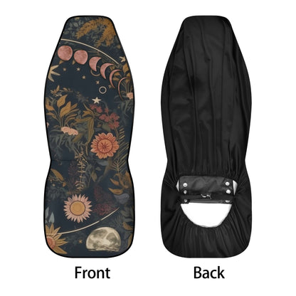 Botanical Witchy Moon Phase Celestial Car Seat Cover